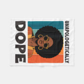 Afro-Frau Melanin Stolz Unverblümt Fleecedecke (Vorderseite (Horizontal))