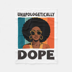 Afro-Frau Melanin Stolz Unverblümt Fleecedecke