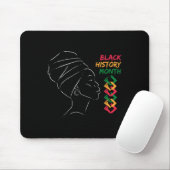 Afro-Frau Schwarzer Geschichtsmonat Farbe Männer F Mousepad (Mit Mouse)