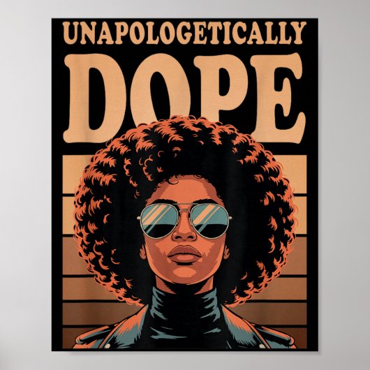 Afro-Frau ungeschminkt  Poster (Vorne)