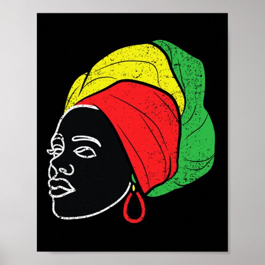 Afro Frauen Schwarze Geschichte Monat Farbe Männer Poster (Vorne)