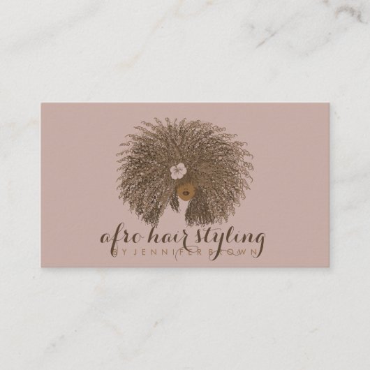 Afro-Frisur-Styling Visitenkarte (Vorderseite)