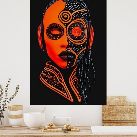 Afro-futuristisch 3 poster (Küche)