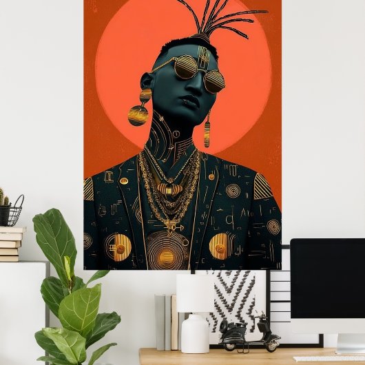 afro-futuristisch 4 poster (Heimbüro)