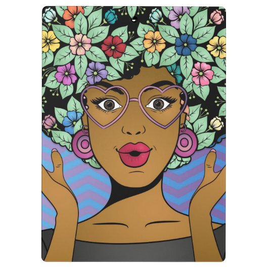 Afro-Garten-Klemmbrett Klemmbrett (Rückseite)