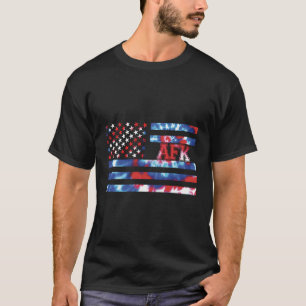 Afro Gefärbte Krawatte Red White Blue Patriotic Am T-Shirt