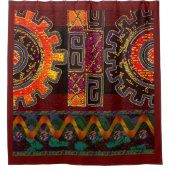 Afro Geometric Motifs Duschvorhang (Vorderseite)