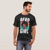 Afro Girl Afrocentric Black Pride Afro Hair T-Shirt (Vorne ganz)