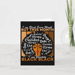 Afro Girl Blackity Black jeden Monat schwarze Gesc Karte