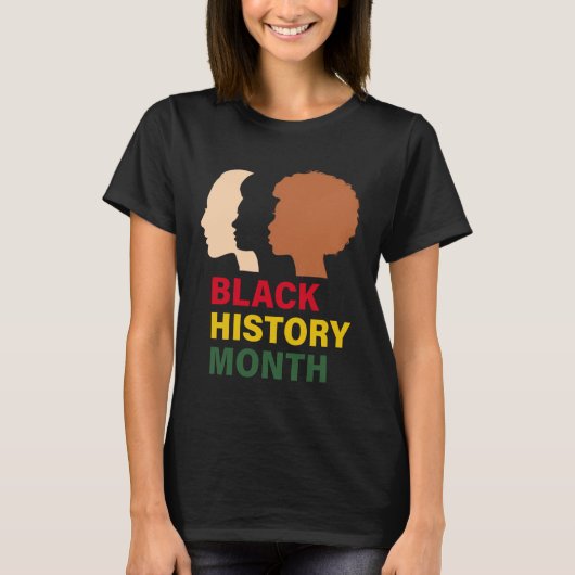 Afro Girl Mama - The Black History Monte Gift Afri T-Shirt (Vorderseite)