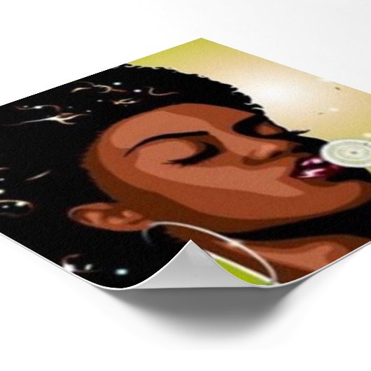 afro girl poster (Ecke)