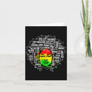 Afro Girl Shirt Black History Montag Afrikanisches Karte