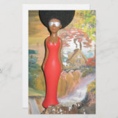 Afro Glam: Eine zeitlose Schönheit Briefpapier (Vorne/Hinten)