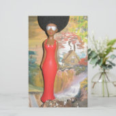 Afro Glam: Eine zeitlose Schönheit Briefpapier (Stehend Vorderseite)