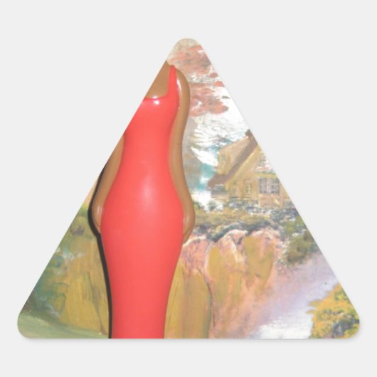 Afro Glam: Eine zeitlose Schönheit Dreieckiger Aufkleber (Vorderseite)