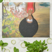 Afro Glam: Eine zeitlose Schönheit Geschirrtuch (Gefaltet)