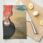 Afro Glam: Eine zeitlose Schönheit Geschirrtuch (Viertel Falte)