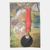 Afro Glam: Eine zeitlose Schönheit Geschirrtuch (Vertikal)