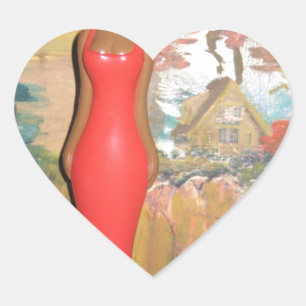 Afro Glam: Eine zeitlose Schönheit Herz-Aufkleber