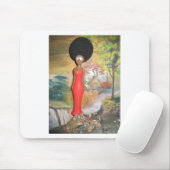 Afro Glam: Eine zeitlose Schönheit Mousepad (Mit Mouse)