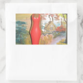 Afro Glam: Eine zeitlose Schönheit Rechteckiger Aufkleber (Tasche)