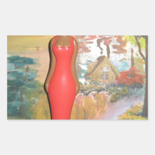 Afro Glam: Eine zeitlose Schönheit Rechteckiger Aufkleber