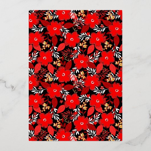 Afro Gold Foil Weihnachtsfest Junggeselinnen-Absch Folieneinladung (Rückseite)