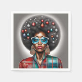 Afro Haar Serviette (Vorderseite)