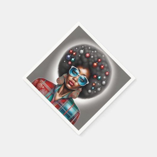 Afro Haar Serviette (Ecke)