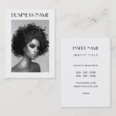 Afro-Haar Visitenkarte (Vorne/Hinten)
