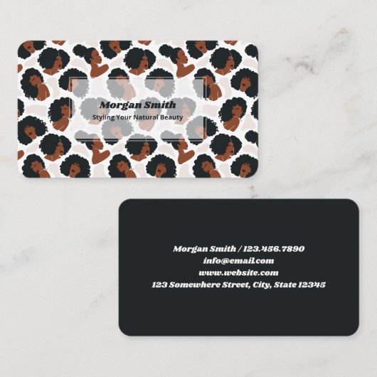 Afro Hair Braids Visitenkarte (Vorne/Hinten)