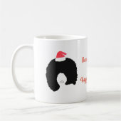 Afro Hair Christmas Hat Kaffeetasse (Links)