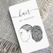 Afro Hair Girl Haarstylist Frisör-Salon-Logo Visitenkarte