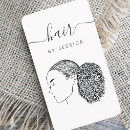 Afro Hair Girl Haarstylist Frisör-Salon-Logo Visitenkarte
