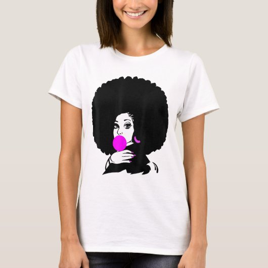 Afro Hair Natural Hair afrikanisch-amerikanisch T-Shirt (Vorderseite)