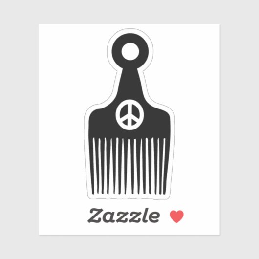 Afro Hair Peace Aufkleber (Blatt)