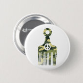 Afro Hair Peace Camouflage Button (Vorne & Hinten)