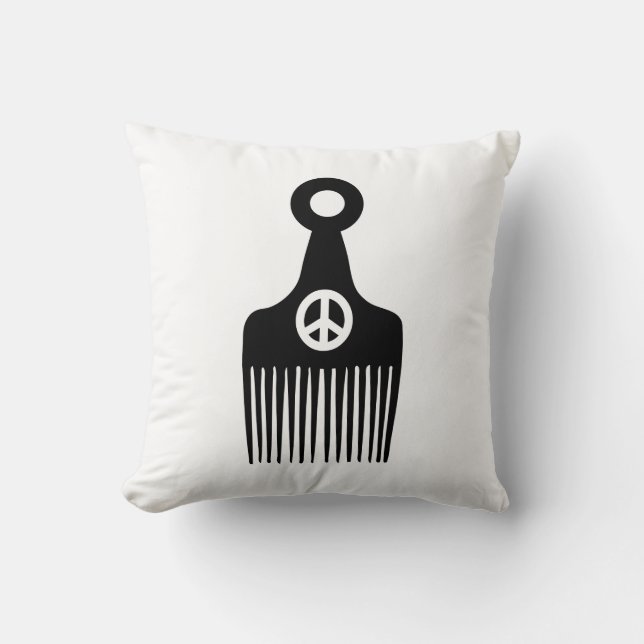 Afro Hair Peace Kissen (Vorderseite)