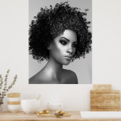 Afro Hair Poster (Küche)