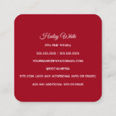 Afro Hair Quadratische Visitenkarte (Rückseite)