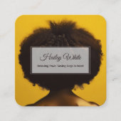 Afro Hair Quadratische Visitenkarte (Vorderseite)