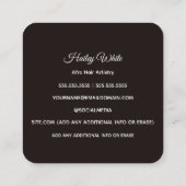 Afro Hair Quadratische Visitenkarte (Rückseite)