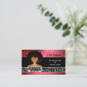 Afro Hair Salon Geschäftskarten Visitenkarte (Stehend Vorderseite)