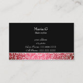 Afro Hair Salon Geschäftskarten Visitenkarte (Rückseite)