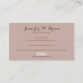 Afro Hair Styling Visitenkarte (Rückseite)