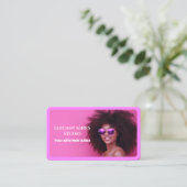 Afro Hair Visitenkarte (Stehend Vorderseite)