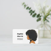 Afro Hair Visitenkarte (Stehend Vorderseite)