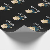 Afro Hare Funny Rabbit mit Afro Puck Dark BG Geschenkpapier (Ecke)