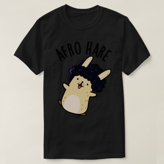 Afro Hare Funny Rabbit mit Afro Puff 1 T-Shirt (Design vorne)
