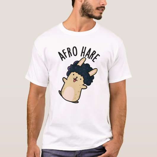 Afro Hare Funny Rabbit mit Afro Puff T-Shirt (Vorderseite)